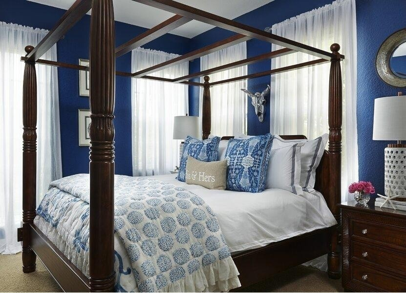 bleu roi et marron