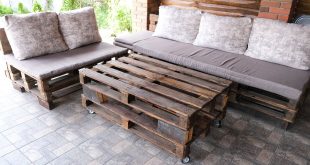 salon de jardin en palette de bois