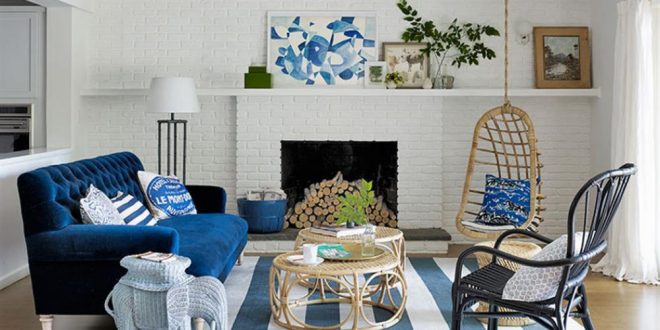 deco maison couleur blanc bleu